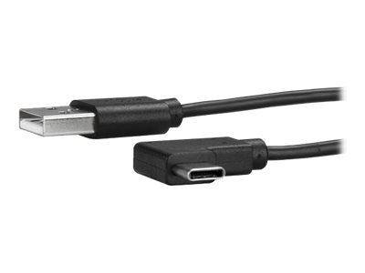 StarTech.com USB to USB C Cable - 1m / 3 ft - Right Angle USB Cable - USB A to USB C Cable - USB 2.0 Cable - USB Type C Cable (USB2AC1MR) - USB cable - USB (M) straight to 24 pin USB-C (M) right-angled - USB 2.0 - 1 m - black