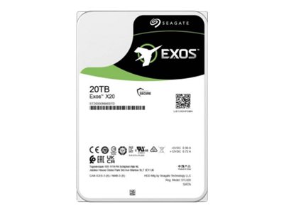 Seagate Exos X20 ST20000NM002D - Hard drive - 20 TB - internal - SAS 12Gb/s - 7200 rpm - buffer: 256 MB