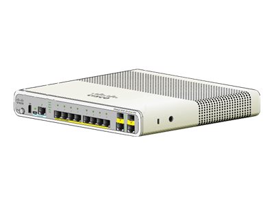 Cisco Catalyst Compact 2960C-8TC-L - Switch - Managed - 8 x 10/100 + 2 x shared Gigabit SFP - desktop, rack-mountable, wall-mountable - refurbished