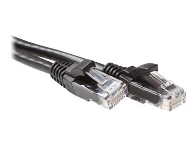 ACT - Verbindingskabel - RJ-45 (M) naar RJ-45 (M) - 3 m - UTP - CAT 6 - opgestart, zonder haken - zwart, RAL 9011