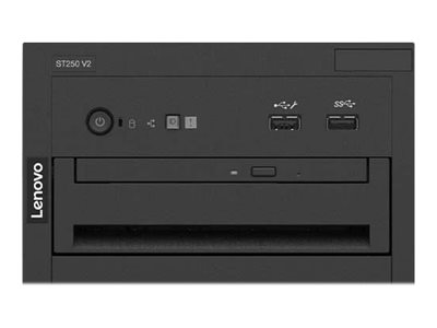 ST250 V2 Xeon E-2334 (4C 3.4GHz 8MB Cache/65W), 1x16GB, O/B, 2.5\" HS (8), SW RAID, Fixed 500W 94%, XCC Enterprise, No DVD