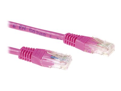 ACT - Patch cable - RJ-45 (M) - RJ-45 (M) - 50 cm - UTP - CAT 6a - pink, RAL 4003