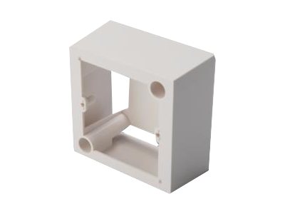 SURFACE MOUNT BOX FOR FACEPLATES 80X80 MM COLOR PURE WHITE FRENCH LAYOUT