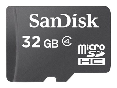 SanDisk - Flash memory card - 32 GB - Class 4 - microSDHC - black