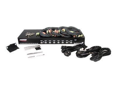 StarTech.com 8 Port VGA KVM Switch - 1U Rack Mount - USB VGA KVM Switch with Audio - 1920 x 1440 @60hz - KVM Video Switch (SV831DUSBAU) - KVM / audio switch - 8 x KVM / audio - 1 local user - desktop - for P/N: RK3236BKF, RK4236BKB, RK4242BK24, RK424