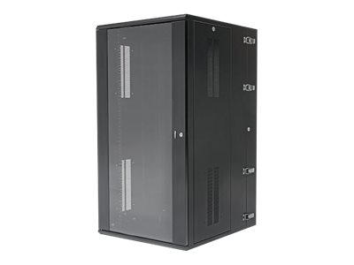 Panduit PanZone - Rack cabinet - wall mountable - black - 26U - 30\"