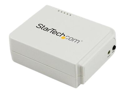 StarTech.com 1-Port Wireless N USB 2.0 Network Print Server - 10/100 Mbps Ethernet USB Printer Server Adapter - Windows 10 - 802.11 b/g/n (PM1115UW) - Print server - USB 2.0 - 10/100 Ethernet x 1 - white