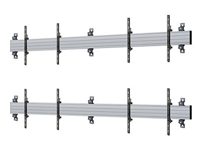 B-TECH System X BT9340-LG-LSAC-2X2 - Mounting kit (wall mount) - open frame - for 2x2 dvLED video wall - 108\" - black - screen size: 54\" - mounting interface: 600 x 400 mm