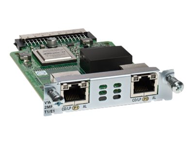 Cisco Third-Generation 2-Port T1/E1 Multiflex Trunk Voice/WAN Interface Card - Expansion module - EHWIC - T1/E1 x 2 - T-1/E-1 - refurbished - for Cisco 2911, 2921, 2951, 3925, 3925 ES24, 3925E, 3945, 3945 ES24, 3945E