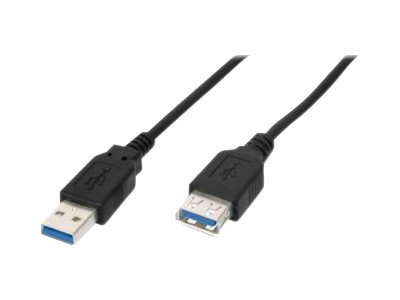DIGITUS - USB extension cable - USB 3.0 (M) to USB 3.0 (F) - 1.8 m - molded - black