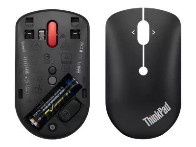 Lenovo ThinkPad Compact - Mouse - right and left-handed - optical - 4 buttons - wireless - 2.4 GHz - USB-C wireless receiver - black - OEM