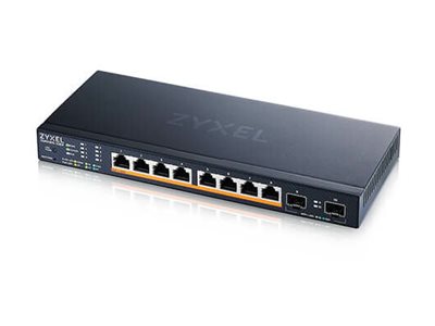 Zyxel XMG1915 Series XMG1915-10EP - Switch - managed, NebulaFLEX cloud - L3 Lite - smart - 8 x 100/1000/2.5G (PoE++) + 2 x Gigabit SFP / 10 Gigabit SFP+ - rack-mountable - PoE++ (130 W)