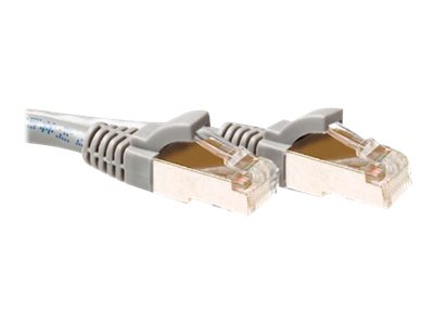 Grijze 1 meter SFTP CAT6A patchkabel snagless met RJ45 connectoren - PolyBag
