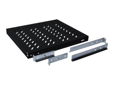 1U FIXED SHELF FOR 600 MM DEPTH RACKS 44X482X350 MM ADJUST. 350-550 MM DEPTH BLACK