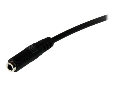 StarTech.com 2m 3.5mm 4 Position TRRS Headset Extension Cable - M/F - audio Extension Cable for iPhone (MUHSMF2M) - Headset extension cable - 4-pole mini jack male to 4-pole mini jack female - 2 m - black - for P/N: MUYHSFMM, MUYHSMFF, MUYHSMFFADW, SV211DPUA, SV211DPUA4K, SV211HDUA4K