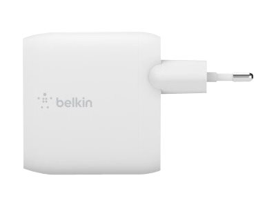 Belkin BoostCharge - Power adapter - 24 Watt - QC 3.0 - 2 output connectors (USB) - white