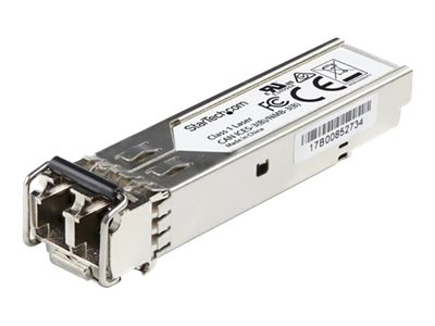 StarTech.com Dell EMC SFP-1G-LX Compatible SFP Module, 1000BASE-LX, 1GbE Single Mode (SMF) Fiber SMF Optic Transceiver, 1GE Gigabit Ethernet SFP, LC Connector, 10km, 1310nm, DDM, Mini GBIC - Lifetime Warranty (SFP1GLXEMCST) - SFP (mini-GBIC) transceiver module (equivalent to: Dell EMC SFP-1G-LX) - GigE - 1000Base-LX - LC single-mode - up to 10 km - 1310 nm