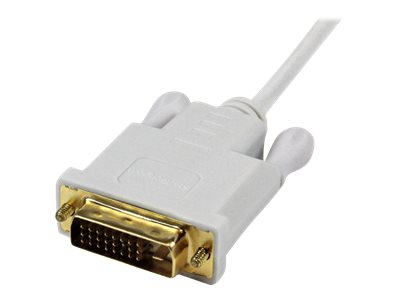 StarTech.com 3 ft Mini DisplayPort to DVI Active Adapter Converter Cable - 3ft (0.9m) Active mDP to DVI M/M Cable - 1920x1200 - White (MDP2DVIMM3WS) - DisplayPort cable - Mini DisplayPort (M) to DVI-D (M) - 90 cm - active - white