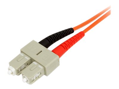 StarTech.com 2m Fiber Optic Cable - Multimode Duplex 50/125 - LSZH - LC/SC - OM2 - LC to SC Fiber Patch Cable - Network cable - LC multi-mode (M) to SC multi-mode (M) - 2 m - fibre optic - duplex - 50 / 125 micron
