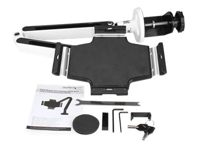 StarTech.com Desk-Mount Tablet Arm - Articulating Tablet Mount - For 9\" to 11\" Tablets - iPad or Android Tablet Holder - Lockable - Steel - Mounting kit - adjustable arm - for tablet - plastic, steel - white - screen size: 9\"-11\" - desk-mountable - TAA Compliant - for P/N: DK30CHPH, STSCART