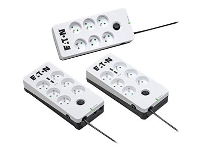Eaton Protection Box - Surge protector - AC 220-250 V - 2500 Watt - output connectors: 6 - white
