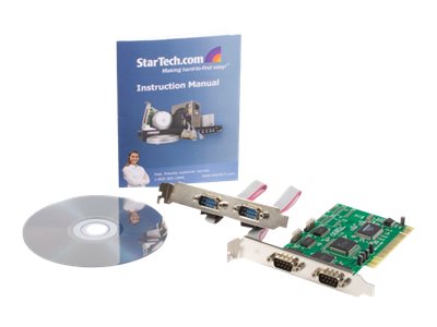 StarTech.com 4-Port PCI Serial Card with 16550 UART - PCI RS232 Serial Adapter Card (PCI4S550N) - Serial adapter - PCI - RS-232 x 4