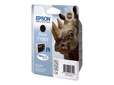 Epson T1001 - 25.9 ml - black - original - blister with RF/acoustic alarm - ink cartridge - for Stylus SX510W, SX515W, SX600FW, SX610FW, Stylus Office B40W, BX600FW, BX610FW