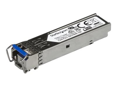StarTech.com Juniper SFP-GE10KT13R15 Compatible SFP Module, 1000BASE-BX-U, 1 Gigabit Ethernet Bi-Directional (BiDi) Fiber Single Strand SFP, LC 10km, Mini GBIC Transceiver Module, Upstream - Lifetime Warranty (SFPGE10KT3R5) - SFP (mini-GBIC) transceiver module (equivalent to: Juniper SFP-GE10KT13R15) - GigE - 1000Base-BX10-U - LC single-mode - up to 10 km - 1310 (TX) / 1550 (RX) nm