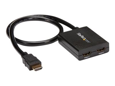 StarTech.com HDMI Cable Splitter - 2 Port - 4K 30Hz - Powered - HDMI Audio / Video Splitter - 1 in 2 Out - HDMI 1.4 - Video/audio splitter - 2 x HDMI - desktop - for P/N: ST121SHD50, SVA5M3NEUA