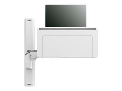 Ergotron CareFit Combo System with Worksurface - Mounting kit (articulating arm, pull-out keyboard tray with integrated worksurface, wall mount base, track mount adapter, wall track 34\", wall track covers, track mount bracket) - modular - for LCD display / keyboard - aluminium, plastic - white - screen size: up to 27\" - wall-mountable