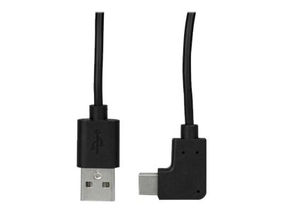 StarTech.com USB to USB C Cable - 1m / 3 ft - Right Angle USB Cable - USB A to USB C Cable - USB 2.0 Cable - USB Type C Cable (USB2AC1MR) - USB cable - USB (M) straight to 24 pin USB-C (M) right-angled - USB 2.0 - 1 m - black