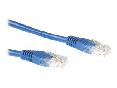 ACT - Patch cable - RJ-45 (M) - RJ-45 (M) - 50 cm - UTP - CAT 6a - blue, RAL 5012