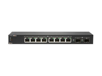 SonicWall Switch SWS12-8 - Switch - Managed - 8 x 10/100/1000 + 2 x Gigabit SFP - desktop
