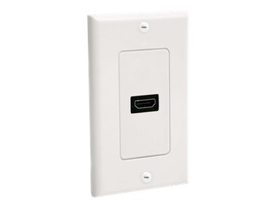 Single Outlet Female HDMI Wall Plate Wh
