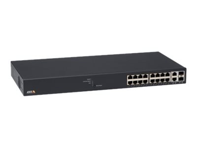 Axis T8516 - Switch - Managed - 16 x 10/100/1000 (PoE+) + 2 x 10/100/1000/SFP - desktop, rack-mountable - PoE+ (240 W) - for AXIS A1610, C1410, D3110, M3067, P1385, P1455, W400, Camera Station S1216, S1232, S1296