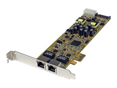 StarTech.com Dual Port PCI Express Gigabit Ethernet Network Card Adapter - 2 Port PCIe NIC 10/100/100 Server Adapter with PoE PSE (ST2000PEXPSE) - Network adapter - PCIe - Gigabit Ethernet x 2