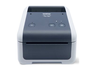 Brother TD-4210D - Label printer - direct thermal - Roll (11.8 cm) - 203 dpi - up to 127 mm/sec - USB 2.0, serial - white, grey