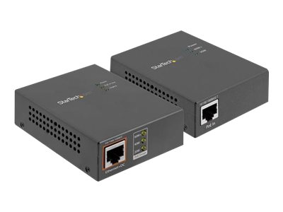 StarTech.com 1 Port Gigabit PoE Injector & Splitter Kit, 60W High Power over Ethernet Injector 100m/12-24V DC Splitter 802.3bt Midspan Single Port Ultra PoE LAN/RJ45 Security/Monitoring - PoE Injector/Splitter (UPOESPLT1G) - PoE injector + PoE splitter - 60 Watt - black, brown