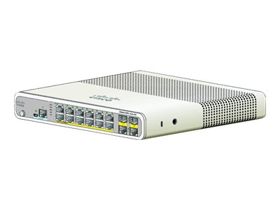 Cisco Catalyst Compact 2960C-12PC-L - Switch - Managed - 12 x 10/100 (PoE) + 2 x combo Gigabit SFP - desktop, rack-mountable, wall-mountable - PoE (124 W) - refurbished