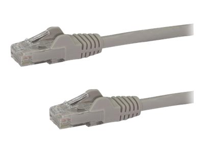 StarTech.com 1m CAT6 Ethernet Cable, 10 Gigabit Snagless RJ45 650MHz 100W PoE Patch Cord, CAT 6 10GbE UTP Network Cable w/Strain Relief, Grey, Fluke Tested/Wiring is UL Certified/TIA - Category 6 - 24AWG (N6PATC1MGR) - Patch cable - RJ-45 (M) to RJ-45 (M) - 1 m - UTP - CAT 6 - snagless - grey