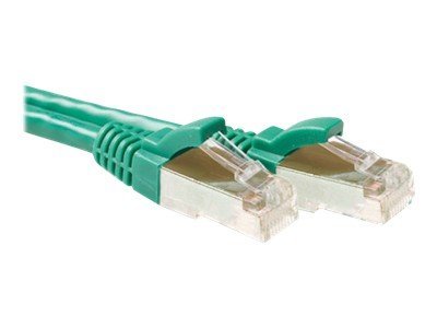 ACT - Patch cable - RJ-45 (M) - RJ-45 (M) - 50 cm - screened shielded twisted pair (SSTP) - CAT 6a - snagless - green, RAL 6016