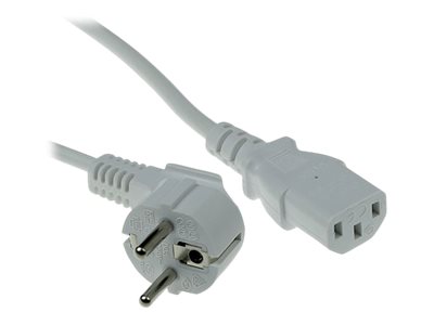 PWRCORD CEE7/7 ANG-C13 WH 3,0M. 1 stk