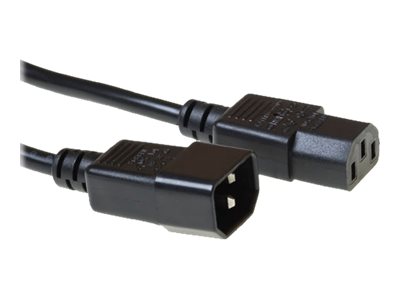 Voedingskabel - IEC 60320 C14 naar power IEC 60320 C13 - 90 cm - zwart, RAL 9011