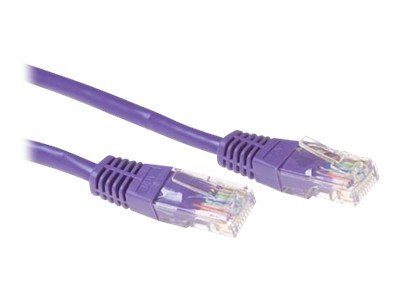 ACT Paarse 0 5 meter U/UTP CAT6 patchkabel met RJ45 connectoren