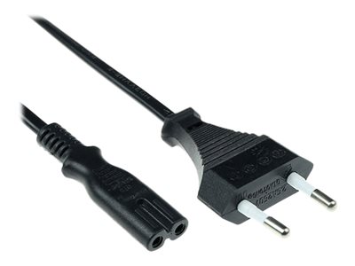 ACT Netsnoer Euro male - C7 female zwart 3 m