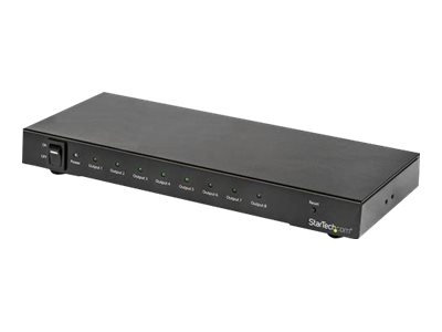 StarTech.com 4K 60hz HDMI Splitter - 8 Port - HDR Support - 7.1 Surround Sound Audio - HDMI Distribution Amplifier - HDMI 2.0 Splitter (ST128HD20) - Video/audio splitter - 8 x HDMI - for P/N: ST121HD20FXA