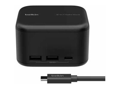 Belkin CONNECT 6-in-1 Core GaN - Docking station - USB-C - HDMI - 1GbE - 130 Watt