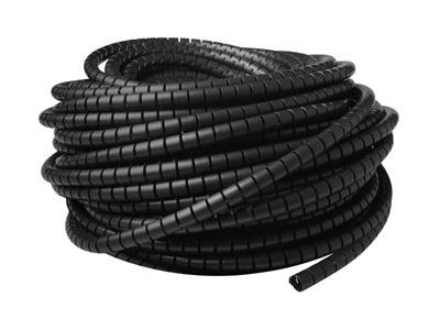 20MM SPIRAL CORD, 30M BLACK. Rol 30 mtr