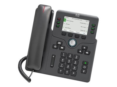 Cisco 6871 - With Multiplatform Phone Firmware - VoIP phone with caller ID/call waiting - 3-way call capability - SIP, SRTP - 6 lines - remanufactured