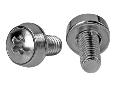 StarTech.com 50 Pkg M6 Mounting Screws for Server Rack Cabinet (CABSCREWSM6) - Screw kit (pack of 50) - for P/N: RACK-18U-20-WALL-OA, RACK-21U-20-WALL-OA, RACK-24U-20-WALL-OA, RK3236BKF, WALLMOUNT4
